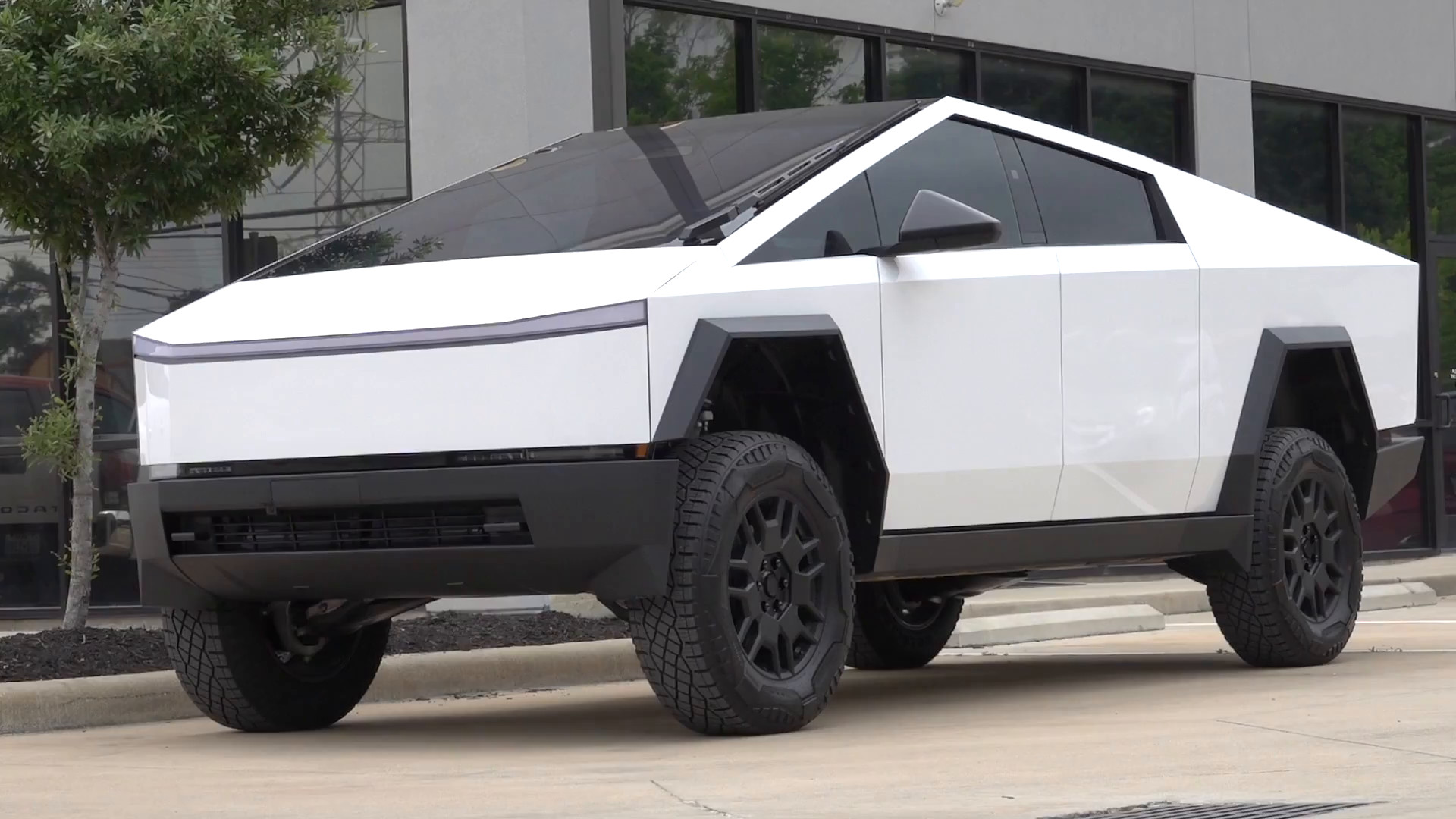 Cybertruck gloss white wrap