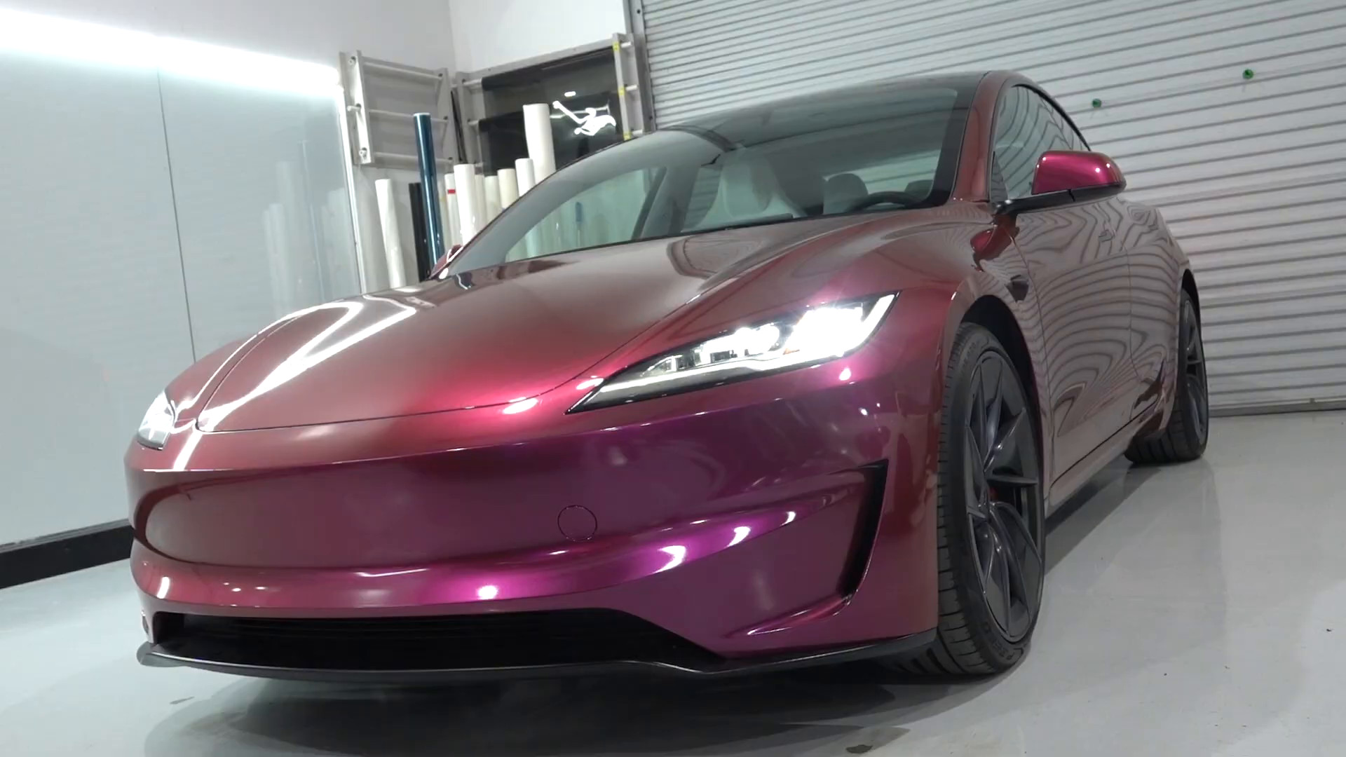 Tesla Model 3 Highland wrapped in Inozetek film at EVS Motors